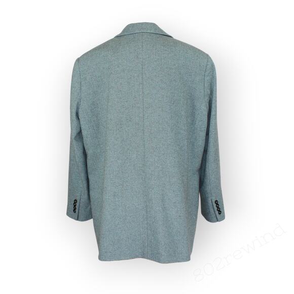 US12 Italy48 MarellaSport Blazer Wool Herringbone Oversize Menswear Water Garden - Picture 7 of 16